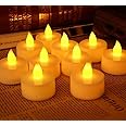 VRB Dec™ 24 Pcs Acrylic Flameless & Smokeless Decorative Candles Led Tea Light Candle Perfect for Gifting, Home, Birthday, Diwali, Christmas,Decorative Candles,Balcony, Birthday (Acrylic - 24 Pcs)