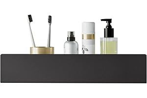 DABSTORY Duschablage Badregal Bohren Duschkorb Organizer für Dusche und Badezimmer Halterung Duschregal Edelstahl Klein Bad Duschhalterung Wandhängend Regal Matte Finish Schwarz 40cm