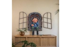 NIWWIN Adorno de Árbol de Gnomo de Jardín 3D en Resina, Estatua en Miniatura, Figura Linda, Accesorios de Jardinería para Interiores y Exteriores (Female)