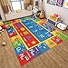 Produktbild Goosuny Englisch Alphabet Kinderteppich Länglich Spielteppich Kinderzimmer Teppich Zahlen Und Formen Bildungsbereich Teppich Babyteppich Kuscheldecken Kinder Zimmer Deko Wohnkultur