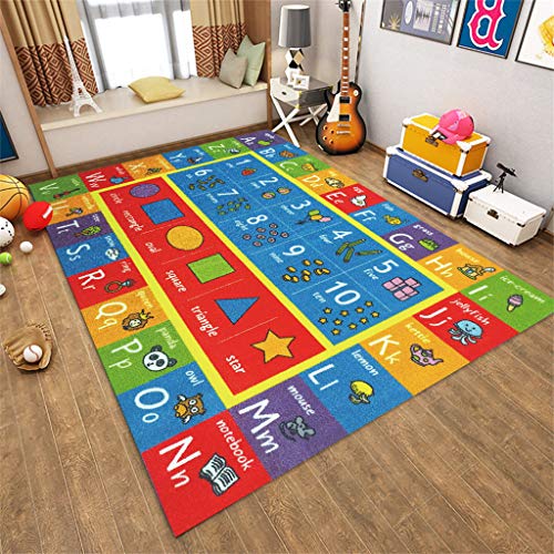 Preisvergleich Produktbild Goosuny Englisch Alphabet Kinderteppich Länglich Spielteppich Kinderzimmer Teppich Zahlen Und Formen Bildungsbereich Teppich Babyteppich Kuscheldecken Kinder Zimmer Deko Wohnkultur