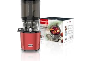Kuvings AUTO10S Estrattore, Spremiagrumi e Centrifuga - Lenta e facile da pulire, capacità 3L, motore da 200W ideale per frutta, verdura e smoothies. KHS-2571CE (Rosso)