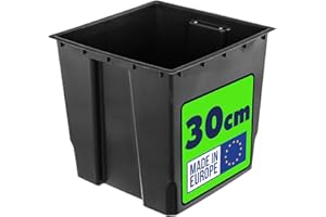 ‎KADAX KADAX Einsatz 30cm für Pflanzkübel, schwarzer Pflanzeinsatz aus Kunststoff, Kunststoffeinsatz mit Tragegriffe für Blumentöpfe, Pflanzkübeleinsatz eckig, Innentopf (29 x 28 cm)