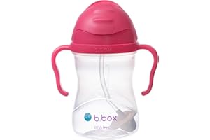 b.box Trinklernbecher Für Jeden Winkel | Flip-Top, Schwerer Strohhalm, Griff, Auslaufsicher | BPA-Frei & für Spülmaschine | Ab 6 M | 240 ml, Rosa