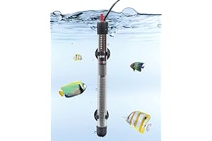 NETONDA Chauffage d'aquarium Réglable 120L-200L 200 W Résistance Aquarium avec Thermostat 20-34 °C pour Réservoirs à Poissons et Aquarium
