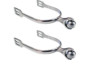 Faderr Horse Spurs, 1 Pair Stainless Steel Equestrian Spurs, Roller Ball Horse Spurs, All Around Walking Horse Roping Spurs Riding Horse Accessory