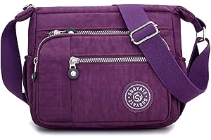 SILVERTREE Womens Multi Pocket Messenger Cross Body Bag Travel Bag Casual Cross Body Bag Shoulder Bag Handbag for Shopping Travel Hiking Daily