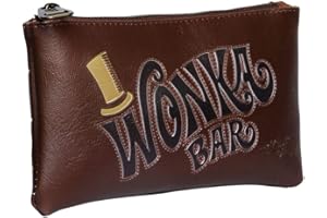 Willy Wonka La Fabbrica di Cioccolato Choco-Borsa da Toilette Piatta, Marrone, 21.5 x 11.5 cm