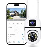 Dr Vision 4+4MP स्मार्ट WiFi PTZ CCTV कैमरा होम आउटडोर के लिए | 360° व्यू | कलर नाइट विजन | टू वे ऑडियो | मोबाइल ऐप V380 प्रो
