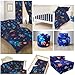 Space Boy Cot Bed Duvet Cover Set with Matching Curtains 66 x 72"