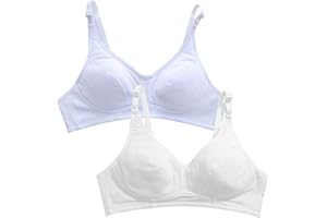 FEOYA Girl's Bra Tops for 6-12 Years Cotton Bra with Pads Shorts Tank Tops Wireless Bralette Girls Sports Bras Sleep Bra Everyday Bra 4 Packs