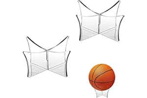 DGHOME 2 PCS Football Display Stand, Acrylic Ball Display Stand Multi-function Ball Stand Holder Clear Basketball Stand for Soccer Football Basketball Volleyball Bowling Ball Holder for Display