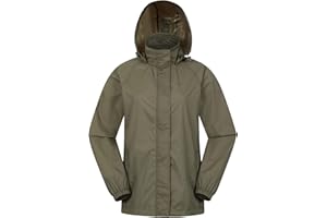 Mountain Warehouse Pakka Womens Waterproof Packable Jacket - Foldaway Hood Jacket, Ladies Coat, Lightweight Rain Jacket - For Spring Summer, Walking, Travelling