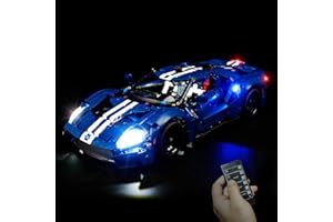 cooldac LED Licht-Kit Kompatibel mit Lego 42154 Technic Ford GT 2022 Auto-Modellbausatz, Led Beleuchtungs Set Kompatibel mit Lego 42154- Fernbedienungsversion (nur Lichter, Keine Modelle)