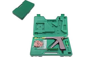 DYOUEN Tubeless Tyre Repair Kit Tire Gun Puncture Valve Removal Tools with Mushroom Plugs for Truck, RV, Jeep, ATV, Tractor,Trailer ect Djustable Four (Black)