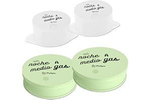 PUKPU Protectores Tapa Vasos Antidroga de Silicona Reutilizables - Pack 4 Unidades Color Verde y Blanco - Condones para Copas y Vasos - Autodefensa para Fiestas y Festivales - Libre de Plástico BPA