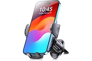 Mohard Porta Cellulare Auto, [Gancio Aggiornato & Stabile] Telefono Auto Bocchetta d'Aria Rotante a 360° Supporto Cellulare, Impugnature Cellulari Set per Interni Automobile per iPhone 16/15/14, 4-7"