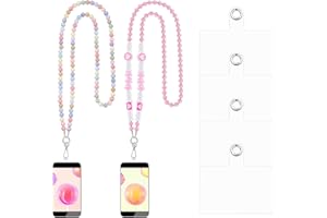 Vspek Handykette Universal - Handyband zum Umhängen, Geeignet für alle Smartphones, Handy Umhängeband mit Ersatz Einlage, Handy Kette mit jeder Hülle Kombinierbar