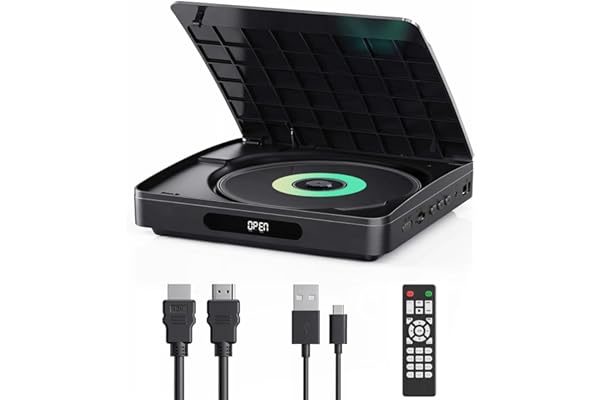 Lecteur DVD TV, YOTON Lecteur DVD HDMI 1080P, Aucune Restriction de région, Fonction de dernière mémoire, Lecteur CD avec Port USB(Blu-ray non pris en charge)