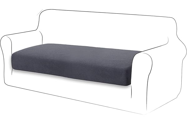 TIANSHU Housse Coussin Canapé Housse Assise Canapé Extensible Antidérapante et Lavable pour Canapé d'angle/Droit (2 Places,Gris)