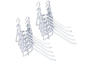 SOURCEMALL Soporte de pared de rejilla de acero inoxidable para panel de supermercado, 20 unidades (grosor: 5 mm)