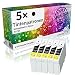Produktbild N.T.T.® 5 x Stück XL Druckerpatronen / Tintenpatronen kompatibel zu Epson T711 Black / Schwarz Sparpack