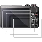 [Lot de 4] OOTSR Protecteur D'écran pour Canon G7X Mark II G9X G9XII G7X G5X Protecteur de Verre Trempé [Cristal Clair] [Rési