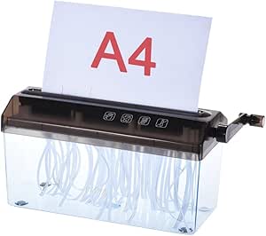 Tritadocumenti Manuale Portatile - Distruggi Carta A6, Per Ricevute E Biglietti, Grigio - Foto 6