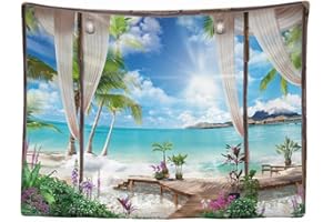 Ulticool - Playa Mar Naturaleza - Tapiz - 200x150 cm - Tapiz Grande - Decoración de Póster - Decoración - Papel Pintado - Lienzo - Pintura - Accesorios Separadores de Habitaciones