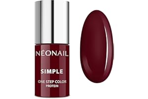 NEONAIL PROFESSIONAL NÉONAIL czerwony Xpress UV lakier do paznokci 3 w 1 Simple One Step Color Protein Glamorous 8076-7, 7,2 ml
