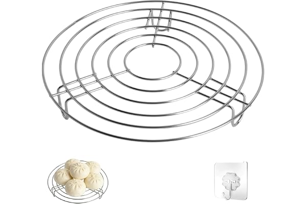 Rostirost i rostfritt stål 20 cm – Robust insättning för kokkärl, Mångsidigt ånginsats & kylgaller, Stabil rundrost för att ånga, kyla & baka (20 × 3 cm)
