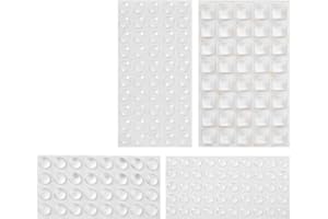 AICOIMY Lagrimas de Silicona, 172 Piezas Pies de Goma Transparentes, Gotas Silicona Adhesivas, Almohadilla Autoadhesiva, Amortiguación de Ruido, protector antigolpes, búfer muebles(4 tamaños)