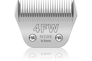 AUDOC 4FW Wide Pet Dog Grooming Detachable Blades,Compatible with Andis,Oster A5,Wahl KM10 Clippers,Cut Length 3/8"(9.5mm),Fit for Larger Animals