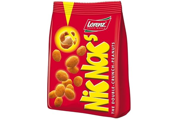 3x Lorenz Nic Nac's Arachidi mellanmål jordnötter saltade jordnötter dubbla krispiga 125 g