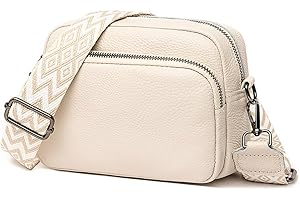 EBKCQ Borse a mano con tracolla rimovibile, marsupio da donna, marsupio da donna, in pelle, tracolla larga a 3 scomparti, beige., Medium