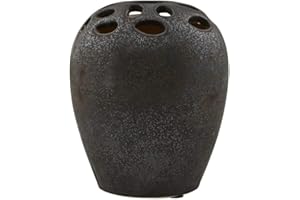 House Doctor 203840050 Jarrón, diseño de Manchas Negras, Arcilla, esmaltado