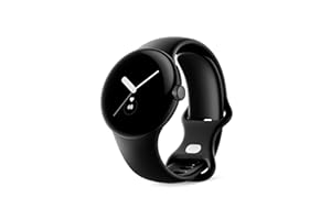 Google Pixel Watch - Montre intelligente Android avec suivi d'activité Fitbit - Suivi de la fréquence cardiaque - Boîtier en acier inoxydable noir mat avec bracelet actif en obsidienne - WiFi