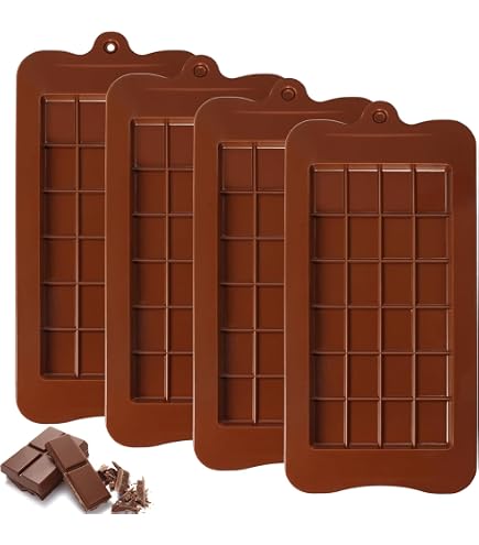 Silikon Lutscherformen Set – 4 Formen Mit 8 & 12 Löchern, Inkl. 100 Stäbchen, Bänder & Beutel Für DIY-Bonbons