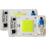 2PCS 50W LED Chip Weiß 6000K 220V Lötfrei COB Licht Motor Integrierter Smart IC Treiber für LED Flutlicht, Deckenleuchte Tesf