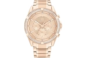 Tommy Hilfiger Zegarek dla kobiet z dwukolorową bransoletką ze stali nierdzewnej, Goździk złoty, bransoletka