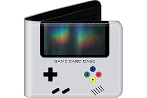 sundee Bi-Fold Wallet for Men and Teen Boys, Cool Leather Purse with ID Card Cash Holder for Men and Game Fans, Funny Slim Wallet with Zipper Coin Pocket for Kids Gift -Gamepad Gray