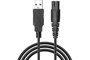 SHUXIA 1pcs USB Charging Cable for Water Flosser,Replacement USB Charger,1.2M Portable Cordless Oral Irrigator Charging Cable,USB Power Supply Cable Compatible with Pecham/Coslus Water Flosser(BLACK)