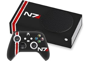 Head Case Designs Offizielle EA Bioware Mass Effect N7 Logo Legendäre Grafiken Vinyl Haut Gaming Aufkleber Abziehbild Abdeckung kompatibel mit Xbox Series S Console and Controller Bundle