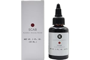 Narrative Cosmetics Alcohol Drying Blood - Ultra-Realistic Liquid Bloods that Dry to the Touch Special Effects Stage Blood - Scab 2oz