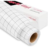 Lya Vinyl Vinyl Transfer Tape, 30.5 &times; 457 cm, Black Grid, High Adhesion, for Silhouette Cameo and Decoration