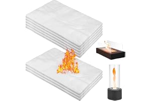 Keramisk ull för bioetanol, 8 st. keramisk svamp för bioetanolkamin, bioetanol ersätta veken för inomhusgel bordskamin för att förlänga brinnstiden, 30 x 20 x 0,5 cm