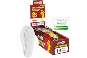 THERMOPAD Plantillas calentadora S (36-37) - 10 Pares - Calor Natural hasta 8 Horas - para Todos los Zapatos - Activado por Aire inmediatamente