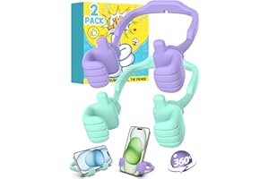CALDEVER Lustige Geschenke Für Männer Frauen - 2 Stück Handyhalterung Daumen Hoch Weihnachten Geschenke Mobile Handy Ständer Tisch für iPhone Samsung Handyhalter Zubehö Büro Technik Geschenke für Männer