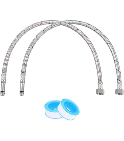 Raccordo Flessibile Per Rubinetto In Acciaio Inossidabile Da 100 Cm Per Miscelatore Di Acqua Calda E Fredda Rubinetto Per Lavello Da Cucina Loy 87854633 - Foto 5