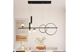 Eoodis Lampada a sospensione moderna LED lampadario dimmerabile con telecomand, lampada a sospensione per cucina, sala da pranzo, soggiorno (100cm)